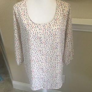 Le Lis Stitch Fix dotted print blouse Size Large